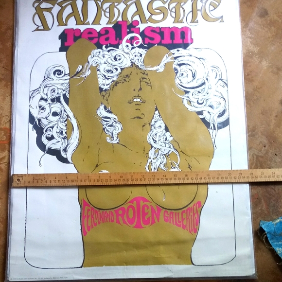 Vintage 1970s topless Ferdinand Roten poster - Picture 4 of 10